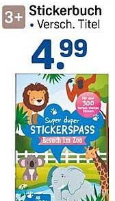 Stickerbuch - Super duper STICKERPASS Besuch im Zoo