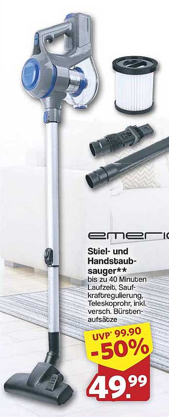Stiel- und Handstaubsauger von Emerio - jetzt zum Sonderpreis