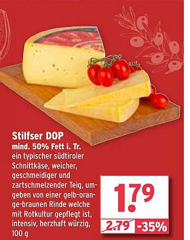 Stilfser DOP 100 g - herzhaft würziger Schnittkäse