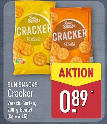 SUN SNACKS Cracker 200-g-Beutel - Verschiedene Sorten