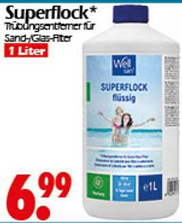 Superflock* Flüssig - Trübungsentferner für Sand-/Glas-Filter 1 Liter