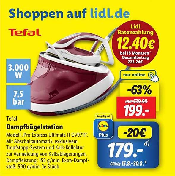Tefal Dampfstation Pro Express Ultimate II GV9711