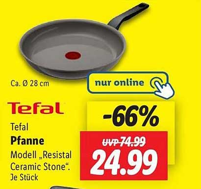 Tefal Pfanne Modell „Resistal Ceramic Stone“, Ø 28 cm