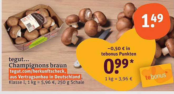tegut... Champignons braun
