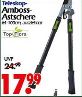 Teleskop-Amboss-Astschere 64-100 cm, ausziehbar