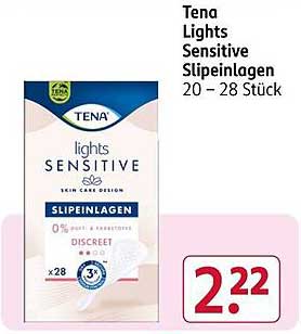Tena Lights Sensitive Slipeinlagen 20 – 28 Stück
