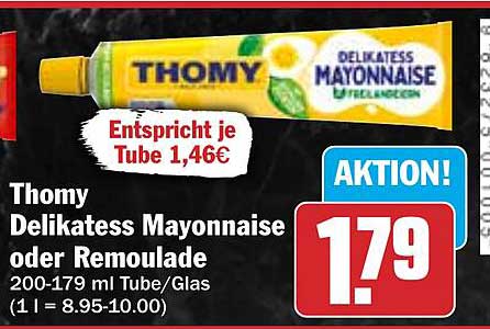 Thomy Delikatess Mayonnaise oder Remoulade 200-179 ml Tube/Glas