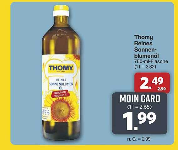Thomy Reines Sonnenblumenöl 750 ml