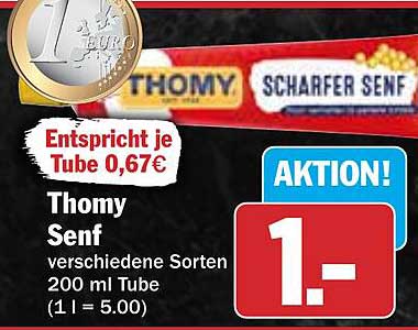 Thomy Senf - verschiedene Sorten 200 ml Tube