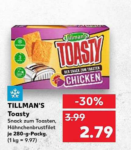 TILLMAN'S Toasty Hähnchenbrustfilet 280 g