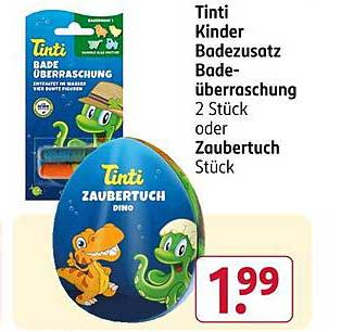 Tinti Kinder Badezusatz Badeüberraschung 2 Stück oder Zaubertuch Stück