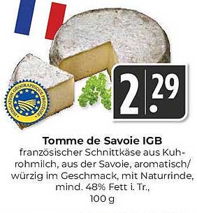 Tomme de Savoie IGB - französischer Schnittkäse aus Kuhrohmilch