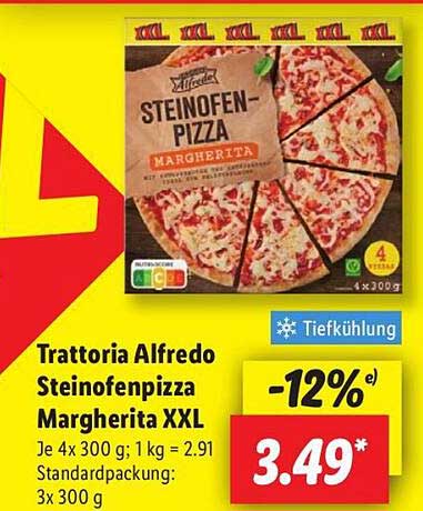 Trattoria Alfredo Steinofenpizza Margherita XXL
