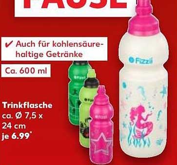 Trinkflasche Fizzit - Ideal für kohlensäurehaltige Getränke