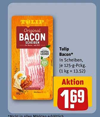 Tulip Bacon in Scheiben, 125-g-Packung