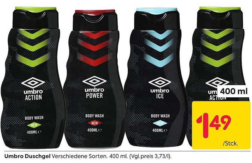 Umbro Duschgel - Verschiedene Sorten, 400 ml