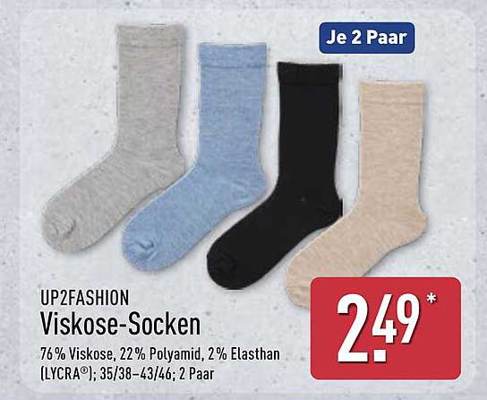 UP2FASHION Viskose-Socken - 2 Paar