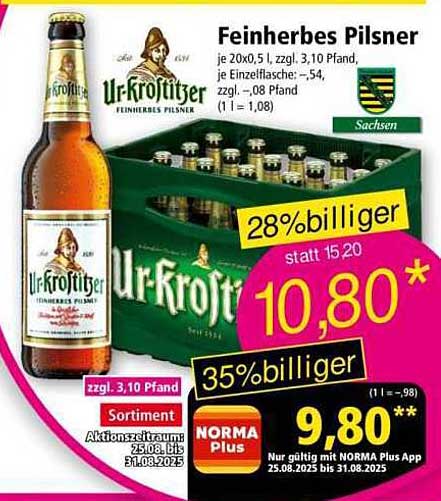 Ur-Krostitzer Feinhervest Pilsner - 28% günstiger!