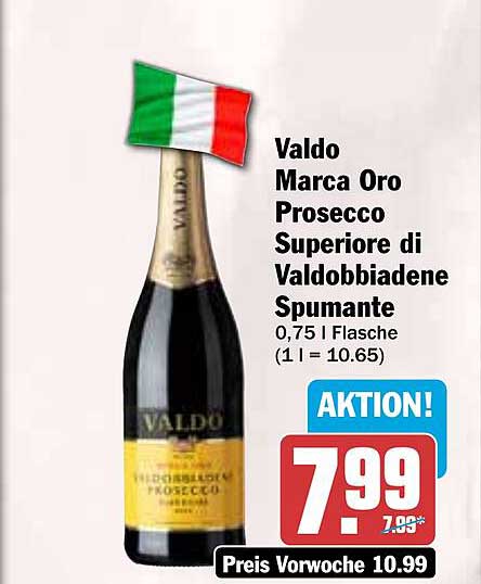 Valdo Marca Oro Prosecco Superiore di Valdobbiadene Spumante 0,75 l