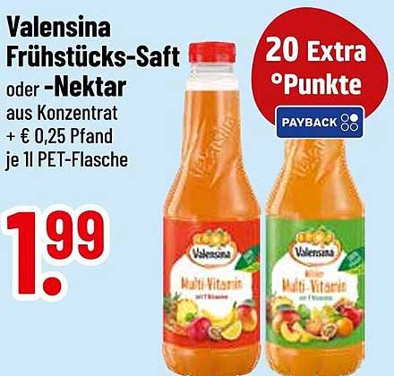 Valensina Frühstücks-Saft oder -Nektar aus Konzentrat