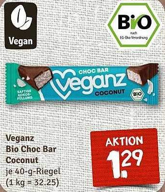 Veganz Bio Choc Bar Coconut