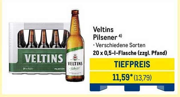 Veltins Pilsener 20 x 0,5 l-Flasche (zzgl. Pfand)