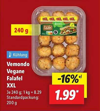 Vemondo Vegane Falafel XXL - Kühlung