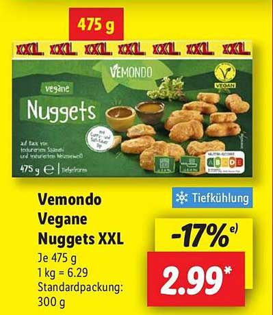Vemondo Vegane Nuggets XXL 475 g