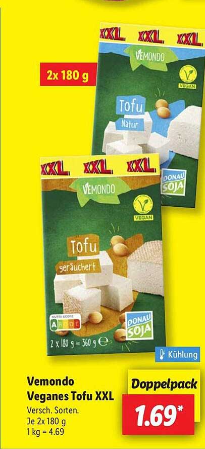 Vemondo Veganes Tofu XXL - Doppelpack