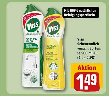 Viss Scheuermilch versch. Sorten, je 500-ml-Fl. (1 l = 2,98)
