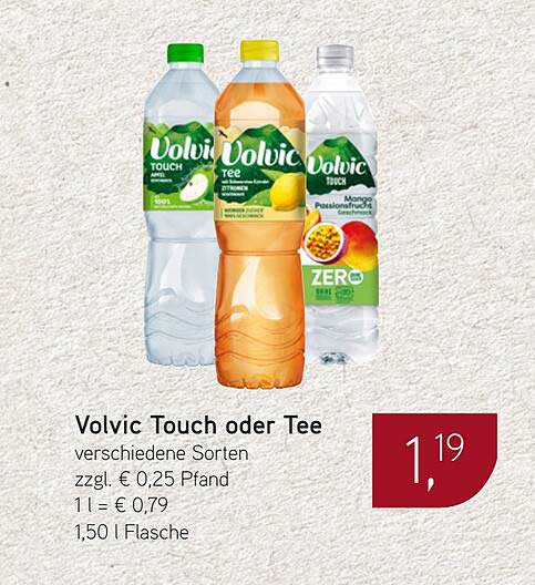 Volvic Touch oder Tee in verschiedenen Sorten