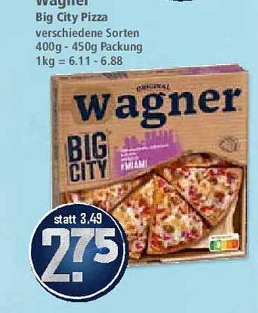 Wagner Big City Pizza - Verschiedene Sorten (400g - 450g)
