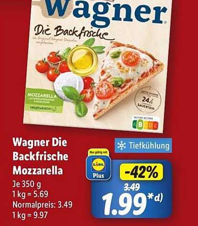 Wagner Die Backfrische Mozzarella 350 g