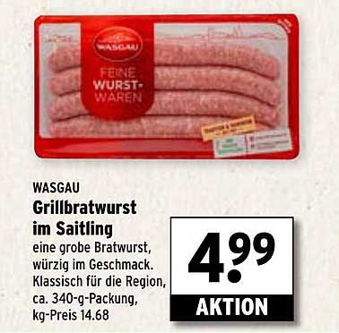 WASGAU Grillbratwurst im Saitling