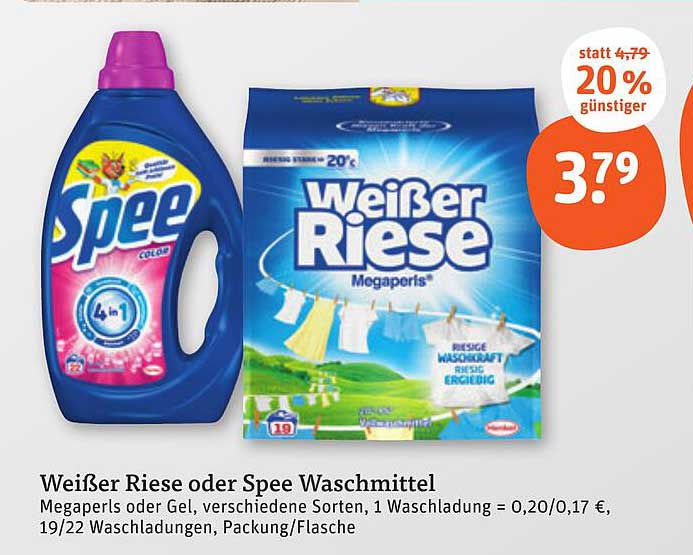 Weißer Riese oder Spee Waschmittel