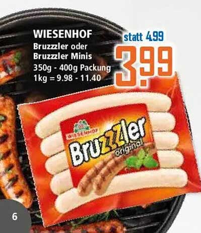 Wiesenhof Bruzzler oder Bruzzler Minis 350g – 400g Packung