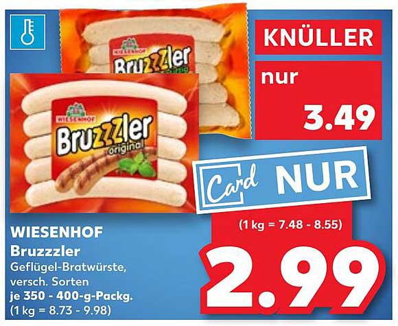 WIESENHOF Bruzzzler Geflügel-Bratwürste, verschiedene Sorten