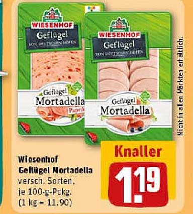 Wiesenhof Geflügel Mortadella versch. Sorten