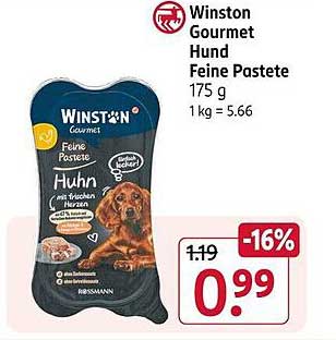 Winston Gourmet Hund Feine Pastete 175 g