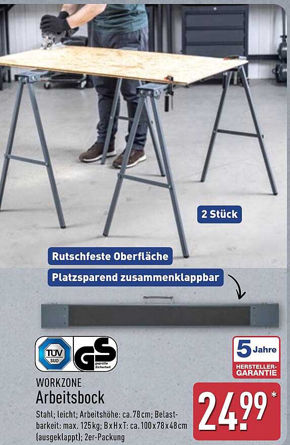 WORKZONE Arbeitsbock, 2er-Pack
