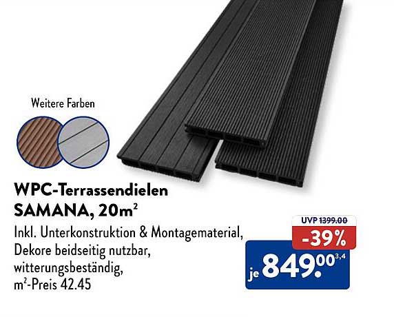 WPC-Terrassendielen SAMANA, 20m²