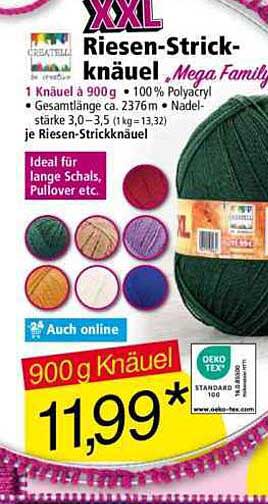 XXL Riesen-Strickknäuel Mega Family
