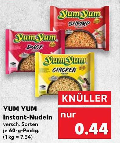 YUM YUM Instant-Nudeln – Verschiedene Sorten, 60-g-Packung
