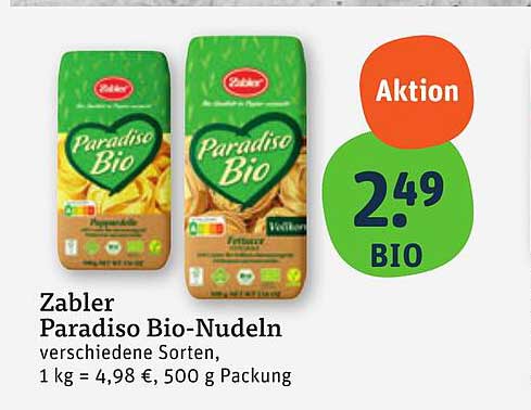 Zabler Paradiso Bio-Nudeln - verschiedene Sorten