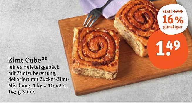 Zimt Cube - feines Hefeteiggebäck
