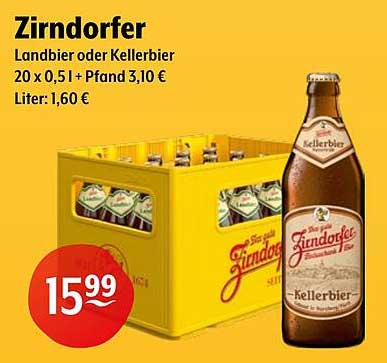Zirndorfer Landbier oder Kellerbier 20 x 0,5 l