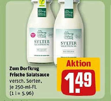 Zum Dorfkrug Frische Salatsauce verschiedene Sorten, je 250-ml-Fl.
