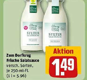 Zum Dorfkrug Frische Salatsauce, verschiedene Sorten, je 250-ml-Fl.