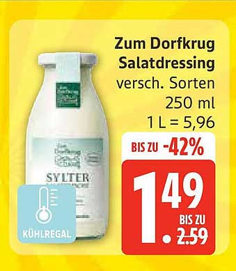 Zum Dorfkrug Salatdressing verschieden. Sorten 250 ml