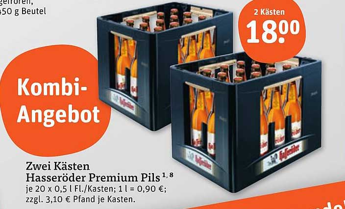 Zwei Kästen Hasseröder Premium Pils